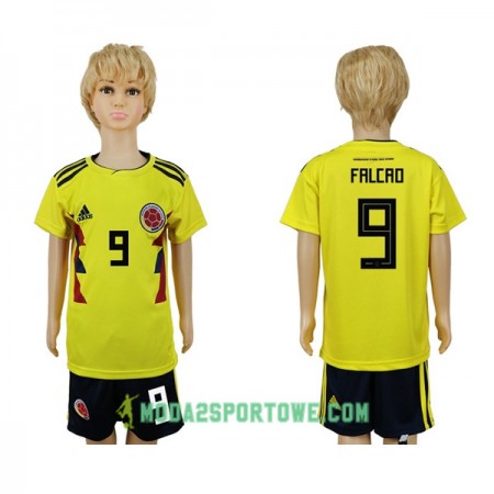 Koszulka Kolumbia Falcao 9 Dziecięcy Mistrzostwa Świata 2018 Domowe Stroje Piłkarskie